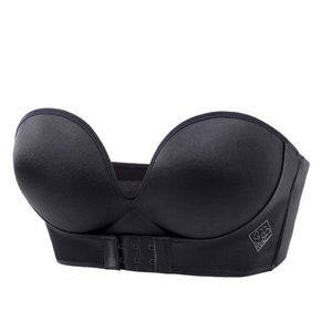 Magic bra front buckle strapless black 36B